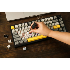 Безжична клавиатура Ajazz Wireless Gaming Mechanical Keyboard AK820 PRO - Gift Switch [Linear] (English US), Black, Gray