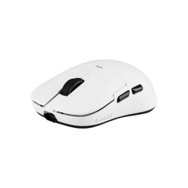 Безжична мишка Ajazz AJ159 APEX - Wireless Gaming Mouse - 8K, Magnetic Charging Dock, White