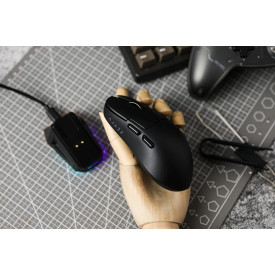 Безжична мишка Ajazz AJ159 PRO - Wireless Gaming Mouse - 8K, Magnetic Charging Dock, Black