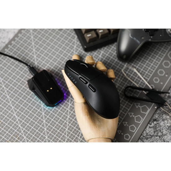 Безжична мишка Ajazz AJ159 PRO - Wireless Gaming Mouse - 8K, Magnetic Charging Dock, Black