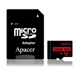 Карта памет Apacer microSDXC 64GB UHS-I U1 R85 Class10, Adapter - AP64GMCSX10U5-R