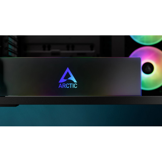 Кутия за компютър ARCTIC Xtender VG, E-ATX, Mid-Tower, Dual Chamber, 5 ARGB, Mirror Black