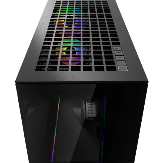 Кутия за компютър ARCTIC Xtender VG, E-ATX, Mid-Tower, Dual Chamber, 5 ARGB, Mirror Black