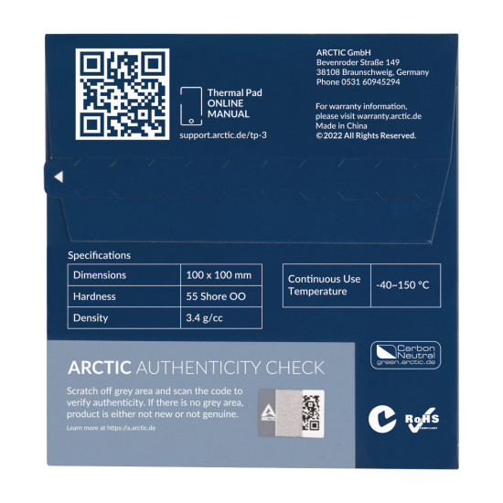 Термопад Arctic TP-3 100x100mm, 1.5mm - ACTPD00054A