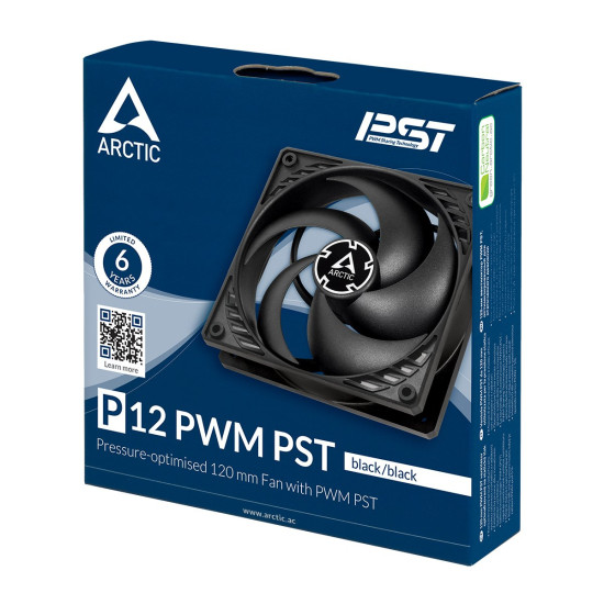 Вентилатор Arctic Fan 120mm P12 PWM PST black/black - 200-1800rpm - ACFAN00120A