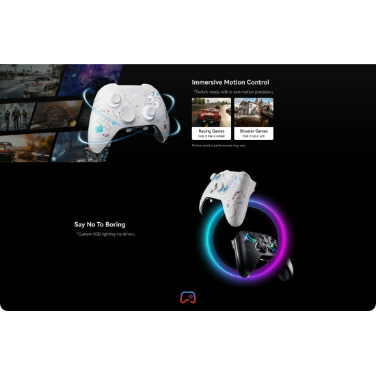 Безжичен контролер ATK Gamepad Set Battleaxe Pro - Hall Effect, Wireless, Bluetooth, 1000Hz - Black