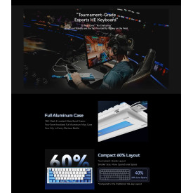 Клавиатура ATK Professional Gaming Mechanical Keyboard EDGE 60 HE Master Leviatan - 8K, Gateron Jade Pro Switches