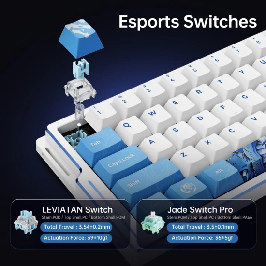 Клавиатура ATK Professional Gaming Mechanical Keyboard EDGE 60 HE Master Leviatan - 8K, Gateron Jade Pro Switches
