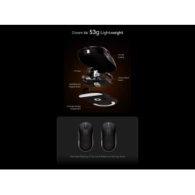 Безжична мишка ATK Wireless Gaming Mouse A9 Plus Tri-mode Nearlink - 1K, White