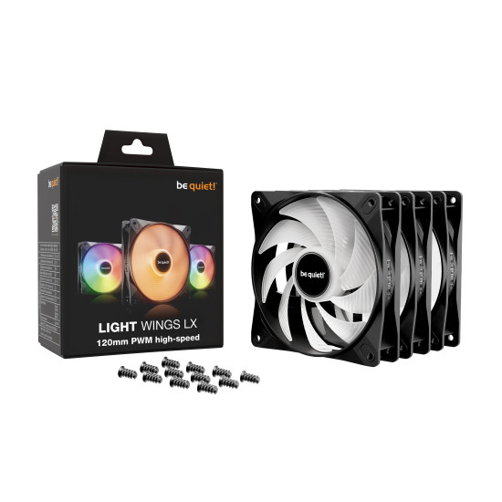 Комплект вентилатори be quiet! Fan Pack 3-in-1 3 x 120mm - LIGHT WINGS LX 120mm PWM high-speed Triple-Pack
