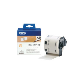 Етикети Brother DK-11209 - Small Address Paper Labels, 29mmx62mm, 800 labels per roll, Black on White - DK-11209