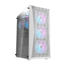 Кутия за компютър Darkflash Case ATX - DK352 White - 4 fans included
