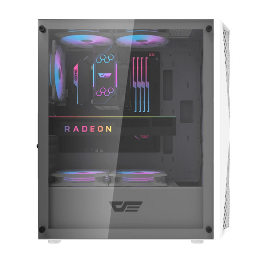 Кутия за компютър Darkflash Case ATX - DK352 White - 4 fans included