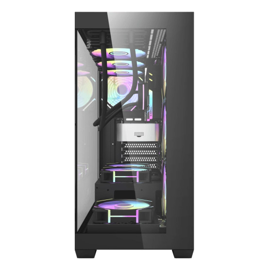 Кутия за компютър DarkFlash DS900 Black, ATX, 7 x 120mm ARGB Fans included, USB-C