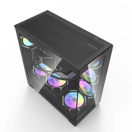 Кутия за компютър DarkFlash DS900 Black, ATX, 7 x 120mm ARGB Fans included, USB-C