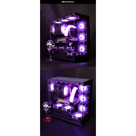Кутия за компютър DarkFlash DS900 Black, ATX, 7 x 120mm ARGB Fans included, USB-C