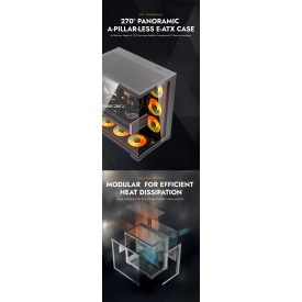 Кутия за компютър Darkflash Case EATX - C280 Black - 7 ARGB fans