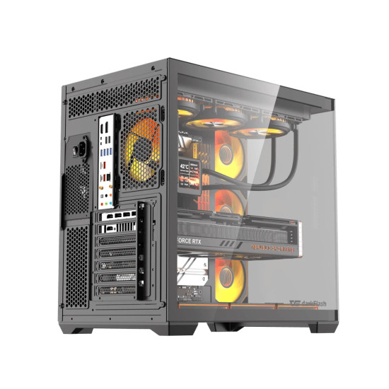 Кутия за компютър Darkflash Case EATX - C280 Black - 7 ARGB fans