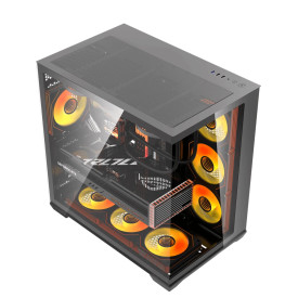 Кутия за компютър Darkflash Case EATX - C280 Black - 7 ARGB fans