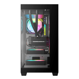 Кутия за компютър DarkFlash DS900M Mesh Case, 6 x 120mm ARGB Fans Included, Tempered Glass Panel, Black
