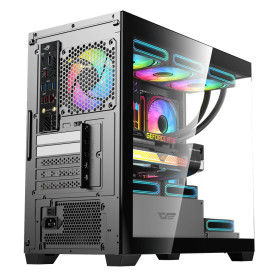 Кутия за компютър DarkFlash DS900M Mesh Case, 6 x 120mm ARGB Fans Included, Tempered Glass Panel, Black