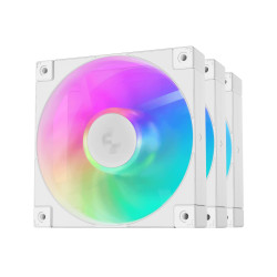 Комплект вентилатори DeepCool Fan Pack 3-in-1 3x120mm - FD12 White, Addressable RGB