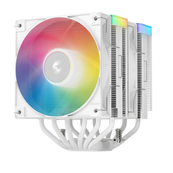 Охладител за процесор DeepCool CPU Cooler AG620 WH - Addressable RGB V2, Dual-Tower - LGA1700/AM5
