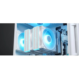 Охладител за процесор DeepCool CPU Cooler AG620 WH - Addressable RGB V2, Dual-Tower - LGA1700/AM5