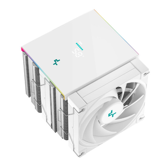 Охладител за процесор DeepCool AK620 Digital SE WH, 2x120mm, 2.4 инча Display, ARGB