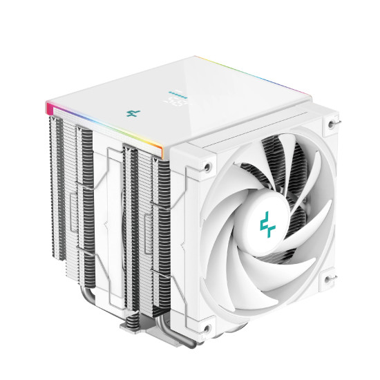 Охладител за процесор DeepCool AK620 Digital SE WH, 2x120mm, 2.4 инча Display, ARGB