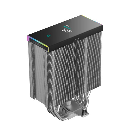 Охладител за процесор DeepCool AK500S Digital, 120mm, 2.4 инча Display, ARGB