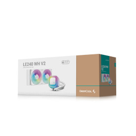 Водно охлаждане DeepCool Water Cooling LE240 V2 WH - Addressable RGB - LGA1851/AM5