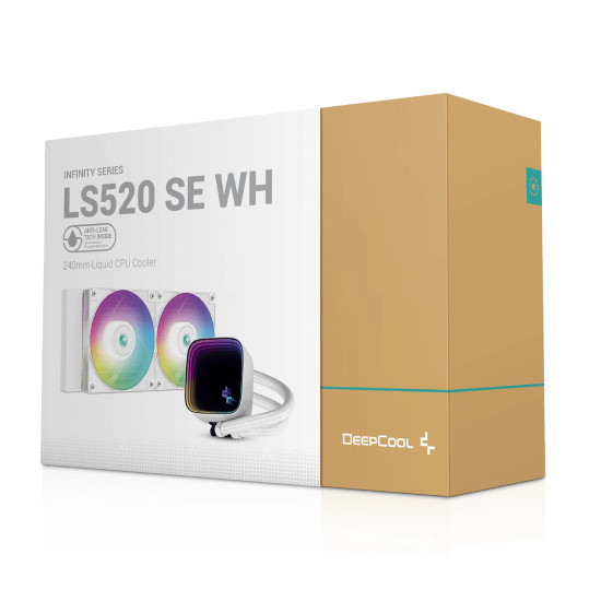 Водно охлаждане DeepCool Water Cooling LS520 SE White - Addressable RGB, Infinity mirror design - LGA1700/AM5