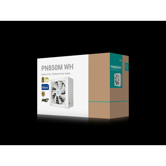 Захранване DeepCool PSU ATX 3.1 850W Gold, Full Modular - PN850-M White