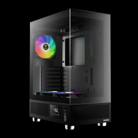 Кутия за компютър Gamdias Case ATX - ATLAS E1 - 3 x 120 mm A-RGB, Digital Display, Tempered Glass