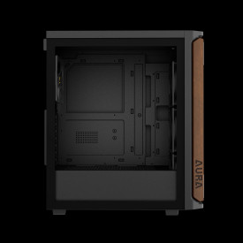 Кутия за компютър Gamdias Case ATX - AURA GC11 Wood Black - USB-C