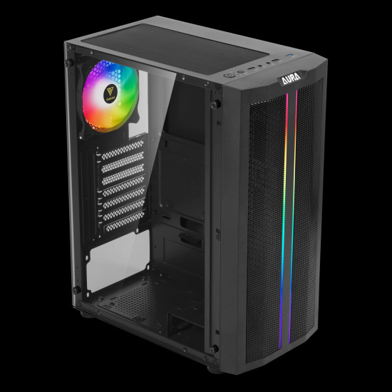Кутия за компютър Gamdias Case ATX - AURA GC3 - Mesh, aRGB, Tempered Glass