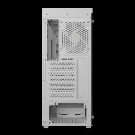 Кутия за компютър GAMDIAS AURA GC5 ELITE WH ARGB, Mid-Tower, Digital Display, 3 ARGB Fans