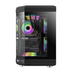 Кутия за компютър Gamemax Case ATX - HYPE Black - Addressable RGB