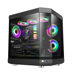 Кутия за компютър Gamemax Case ATX - HYPE Black - Addressable RGB