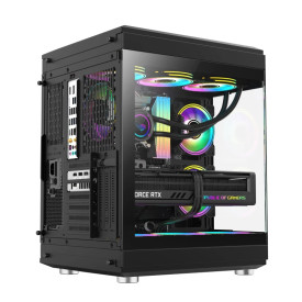 Кутия за компютър Gamemax Case ATX - HYPE Black - Addressable RGB