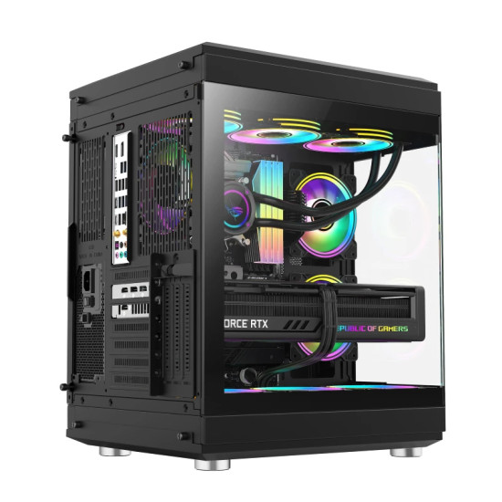 Кутия за компютър Gamemax Case ATX - HYPE Black - Addressable RGB