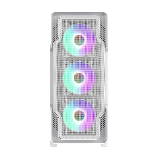 Кутия за компютър Gamemax Case EATX - SIEGE White - Addressable RGB