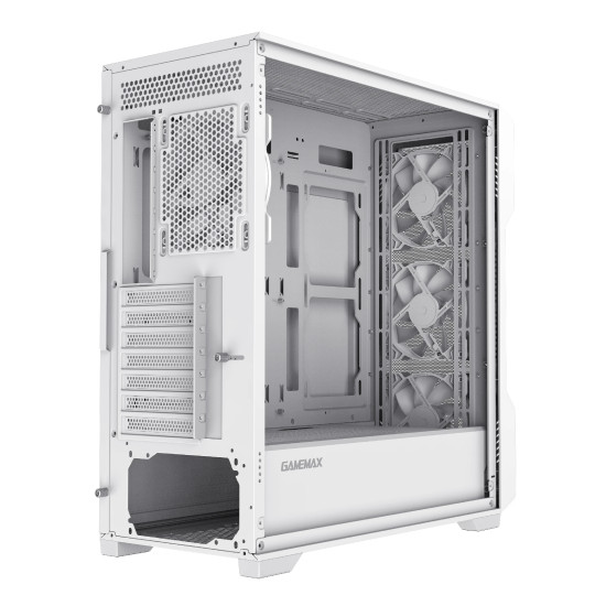 Кутия за компютър Gamemax Case EATX - SIEGE White - Addressable RGB