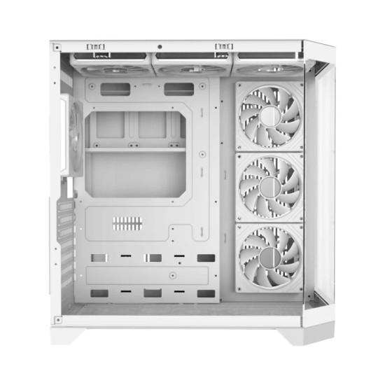 Кутия за компютър GameMax Infinity, Mid-Tower ATX, Tempered Glass, ARGB, White