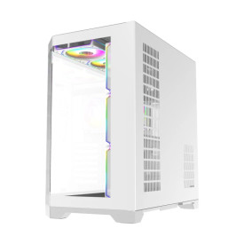 Кутия за компютър GameMax Infinity, Mid-Tower ATX, Tempered Glass, ARGB, White