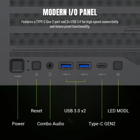 Кутия за компютър Gamemax Case EATX - Leader 2 - Addressable RGB