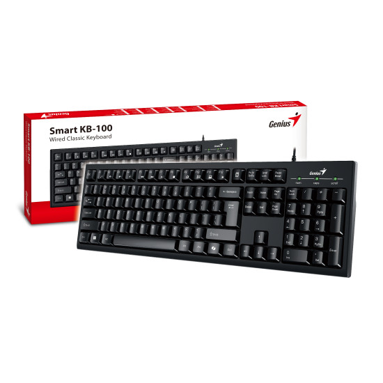 Клавиатура Genius Smart Keyboard KB-100 Black - AI, BG Layout, USB