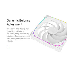 Вентилатор Geometric Future Squama 2503W-14, 140mm, ARGB, White
