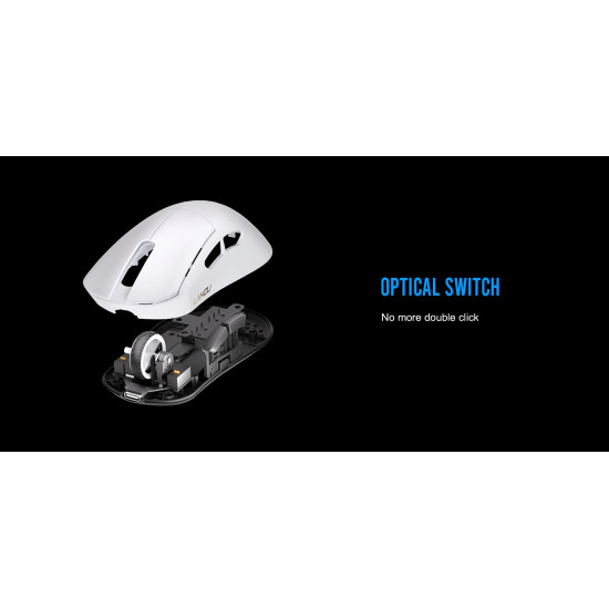 Безжична мишка Lamzu PARO 8K White - Wireless Gaming Mouse
